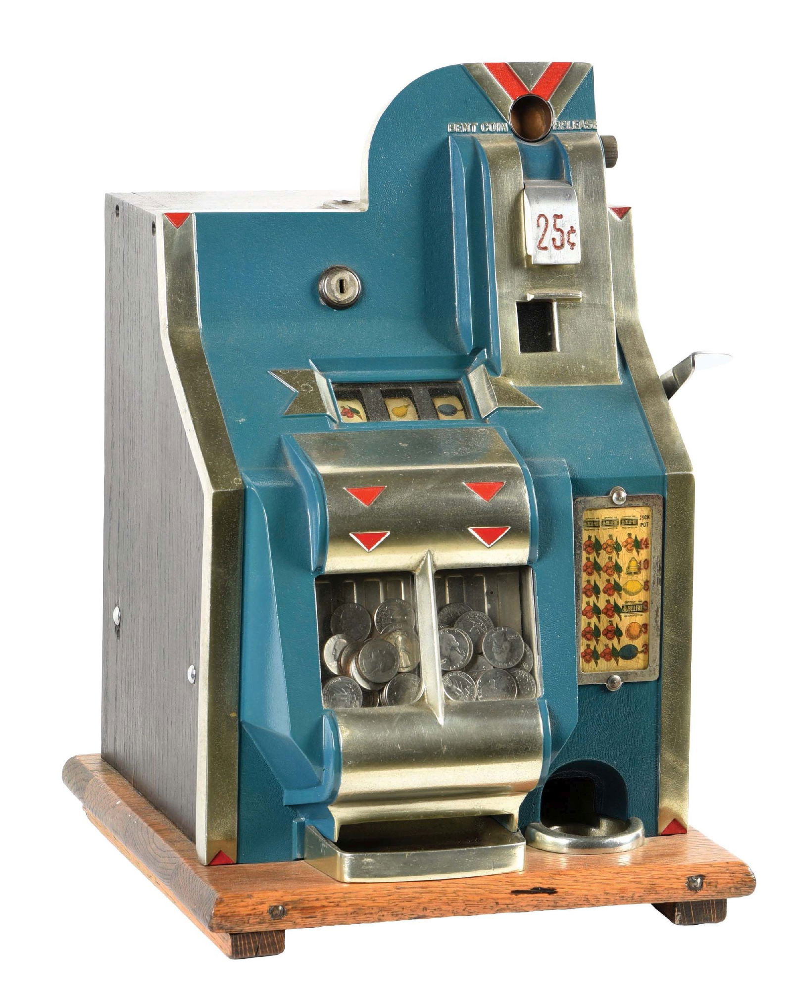 25¢ MILLS NOVELTY QT CHEVRON SLOT MACHINE (1 of 5)
