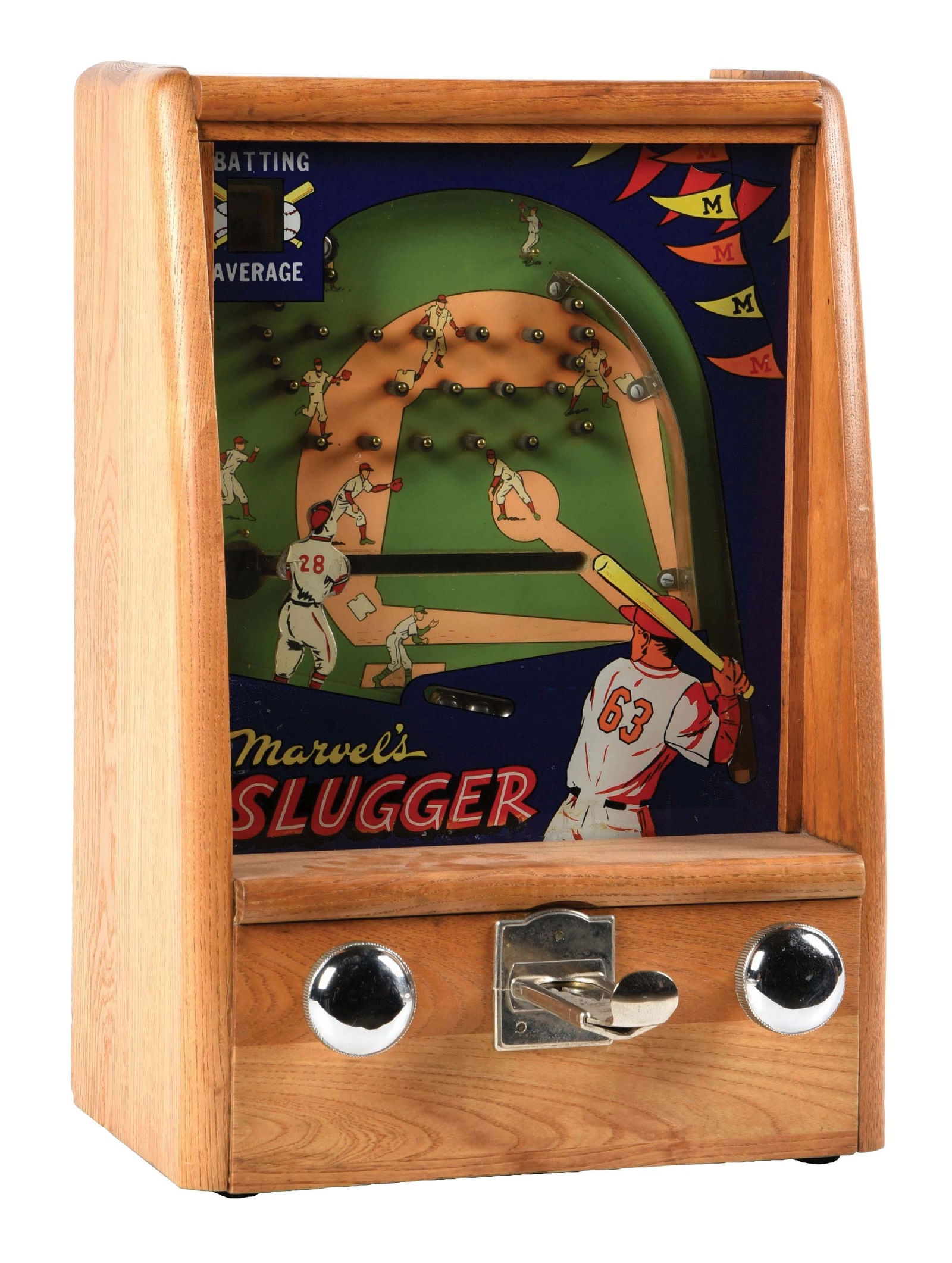 1¢ MARVEL MFG. CO. SLUGGER BASEBALL ARCADE GAME (1 of 5)
