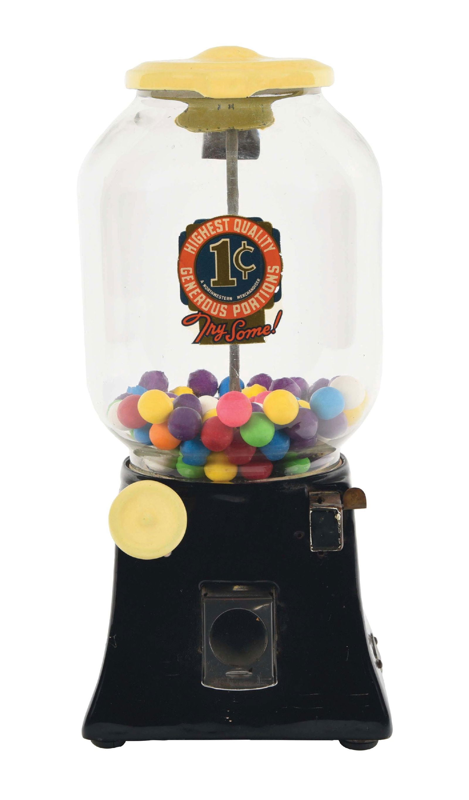 1¢ NORTHWESTERN MODEL 31 GUMBALL VENDING MACHINE (1 of 4)