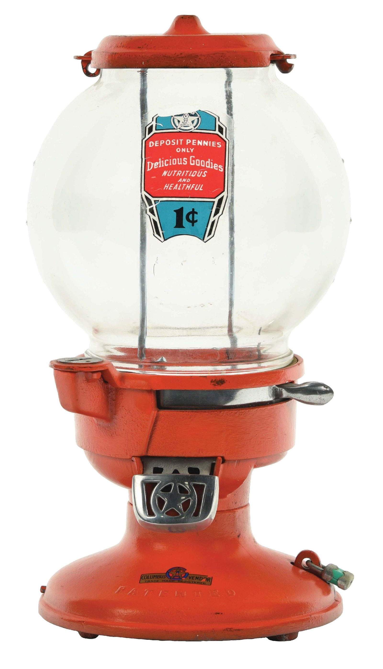 1¢ COLUMBUS MODEL A PEANUT VENDING MACHINE (1 of 4)