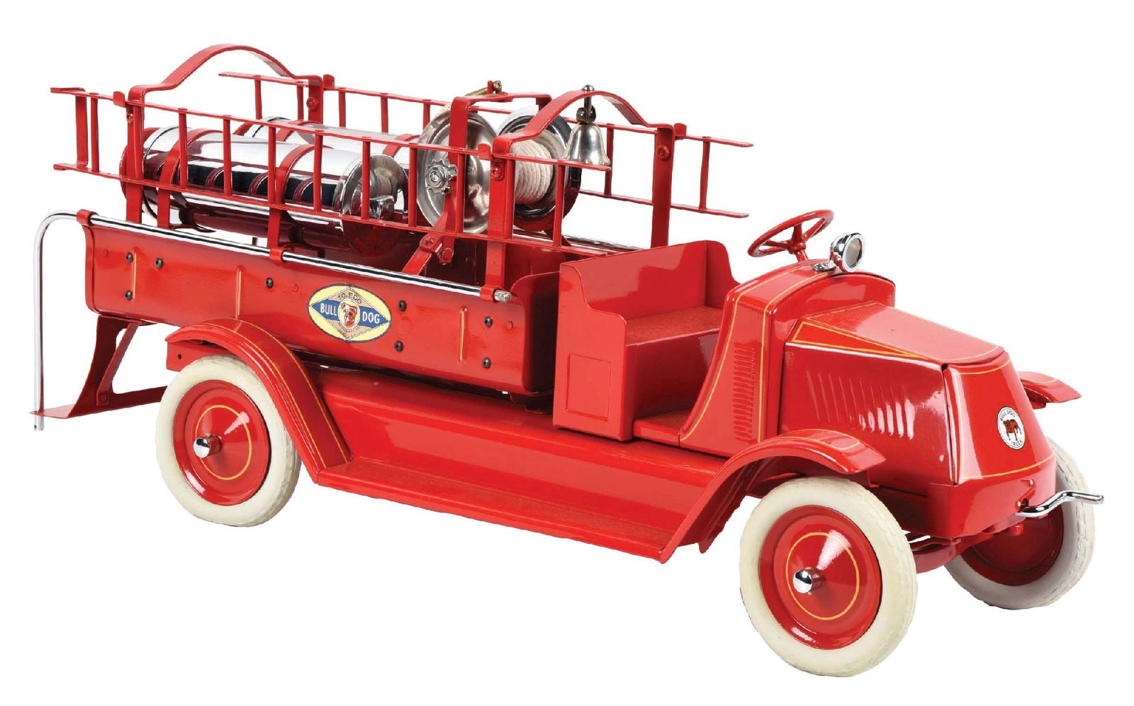 PRESSED STEEL TOLDEO BULLDOG FIRE LADDER TRUCK (1 of 3)