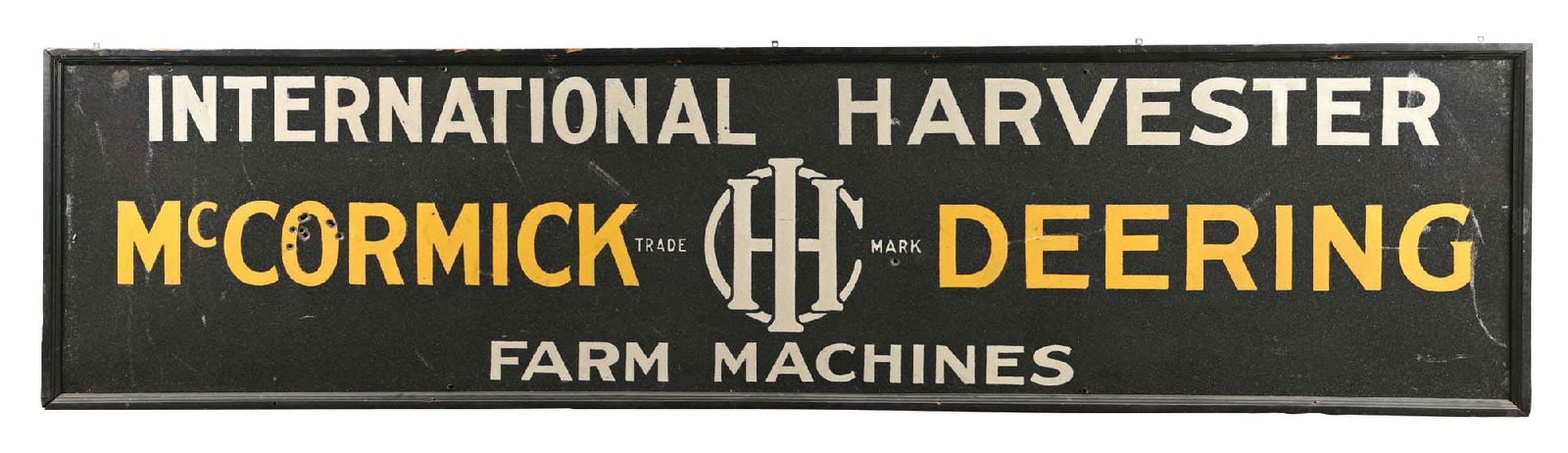 INTERNATIONAL HARVESTER MCCORMICK DEERING FARM MACHINE SMALTZ SIGN (1 of 2)