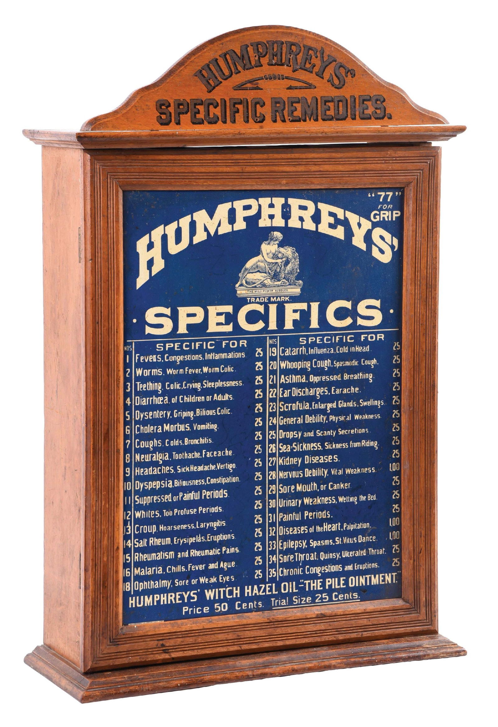 HUMPHREY'S SPECIFIC REMEDIES COUNTER DISPLAY CABINET (1 of 5)