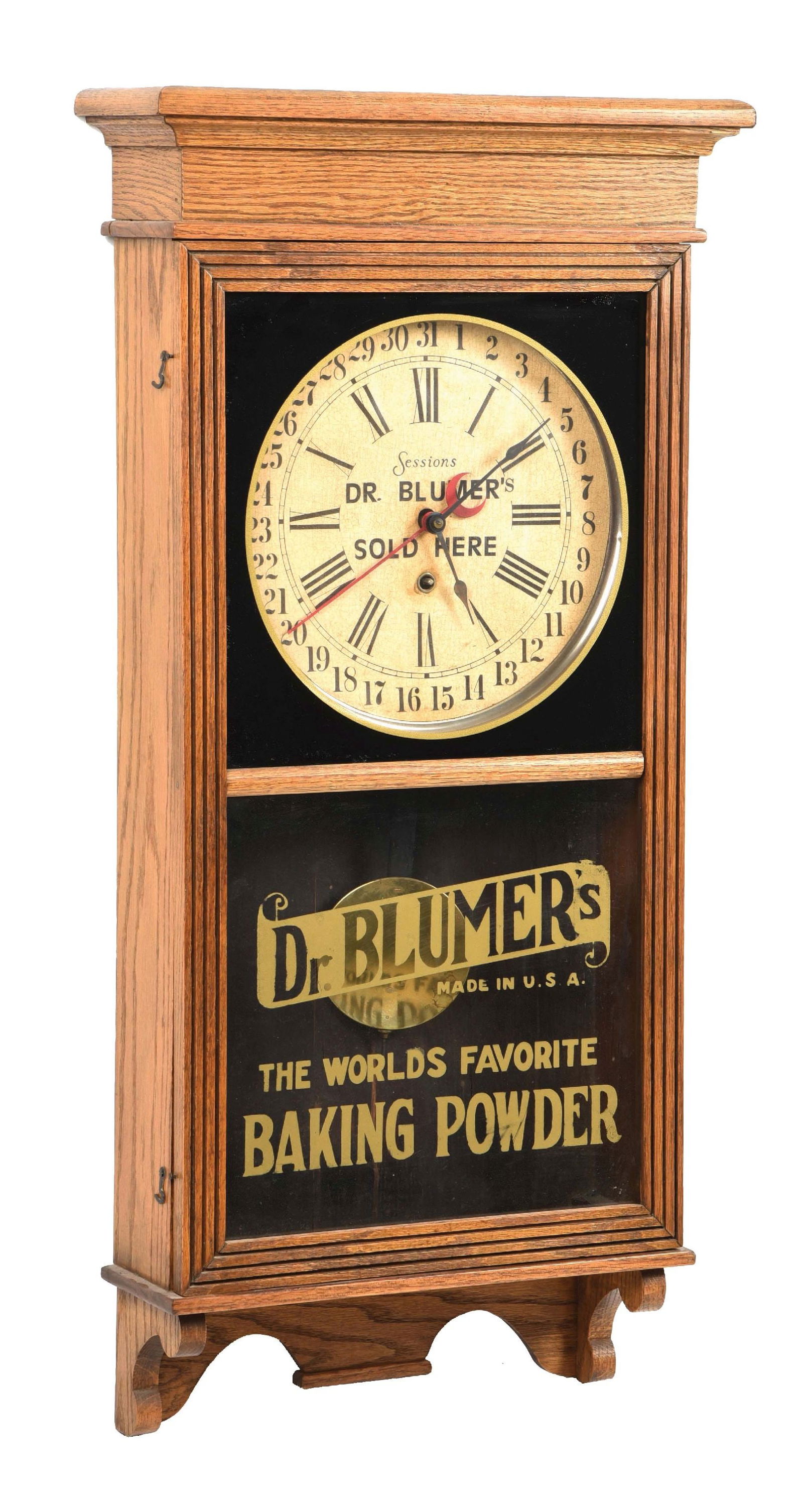 DR. BLUMERS "THE WORLD'S FAVORITE BAKING POWDER" ADVERTISING WALL CLOCK (1 of 6)