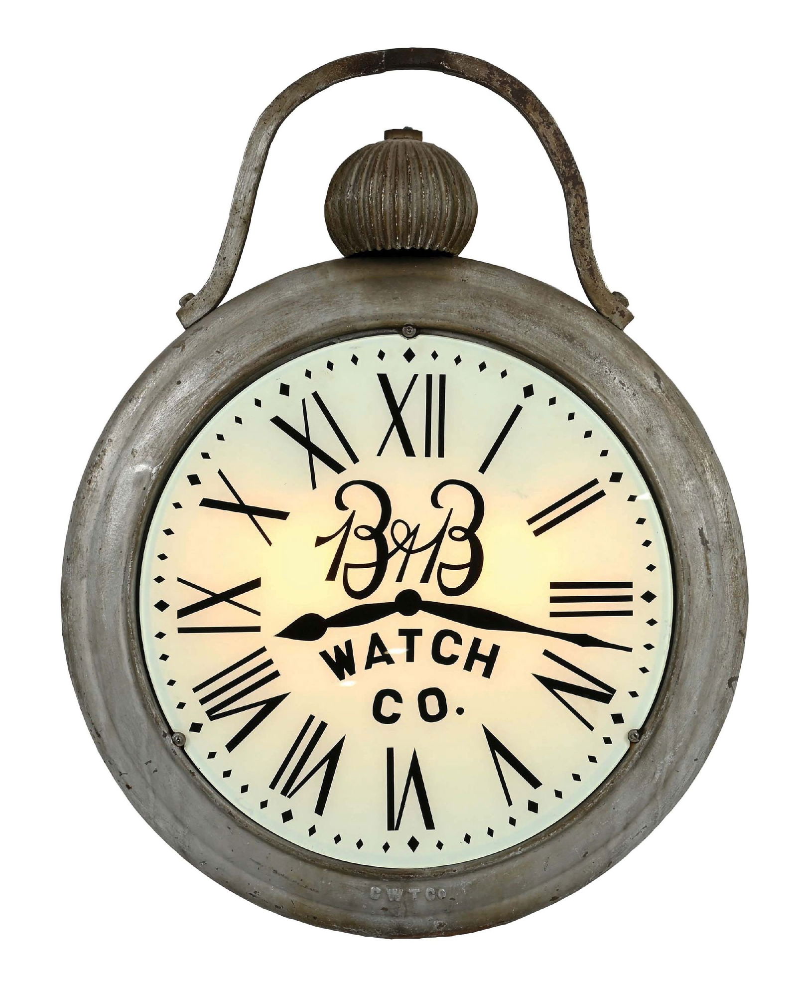 B&B WATCH CO. LIGHT-UP CLOCK TRADE SIGN (1 of 3)