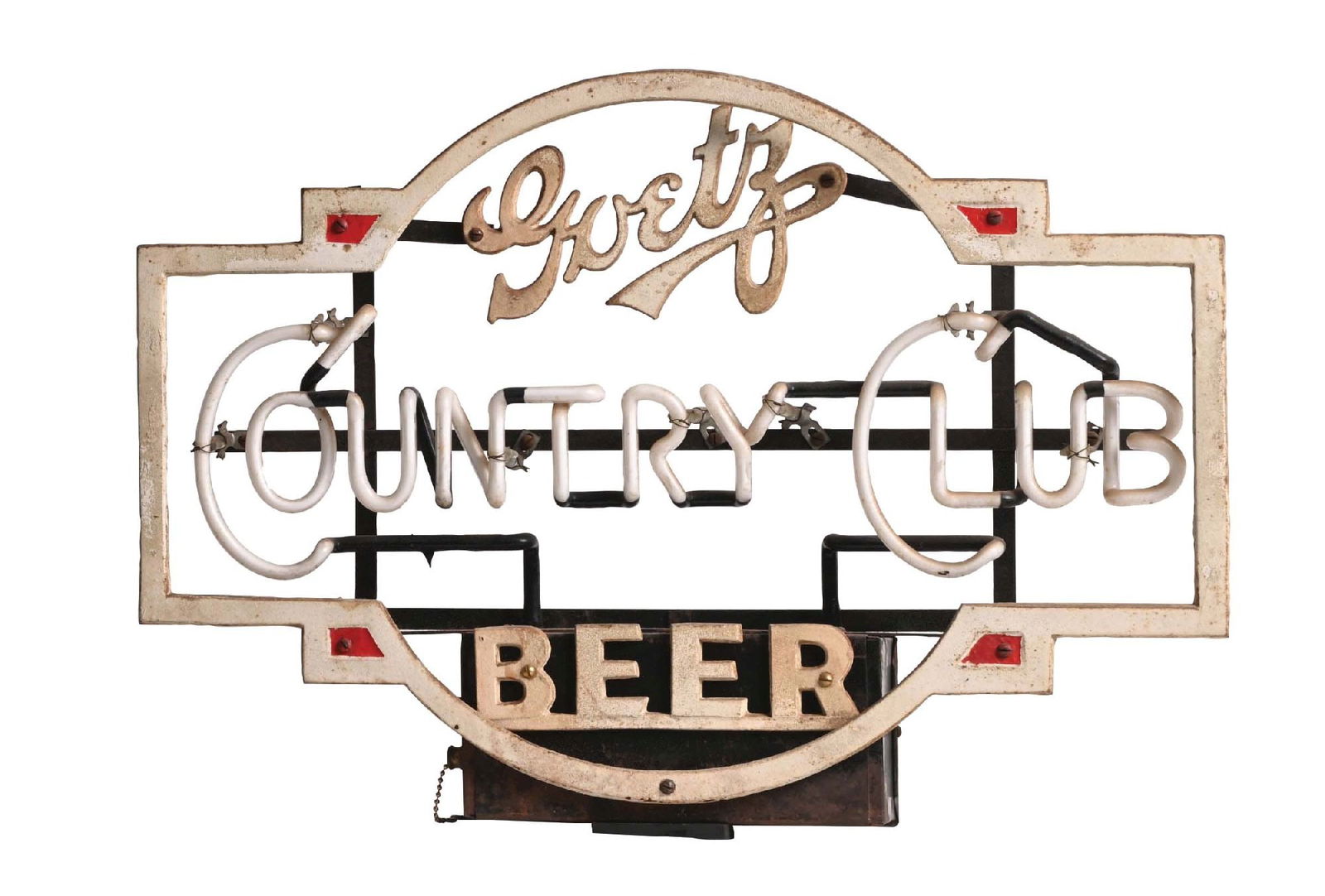 GOETZ COUNTRY CLUB BEER NEON SIGN (1 of 3)