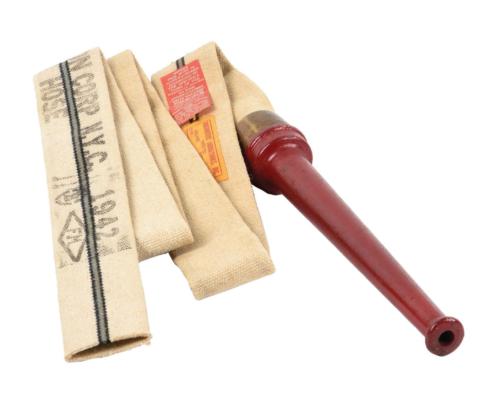 COLLECTION OF 4 FIRE ENGINE CLOTH HOSES (1 of 4)