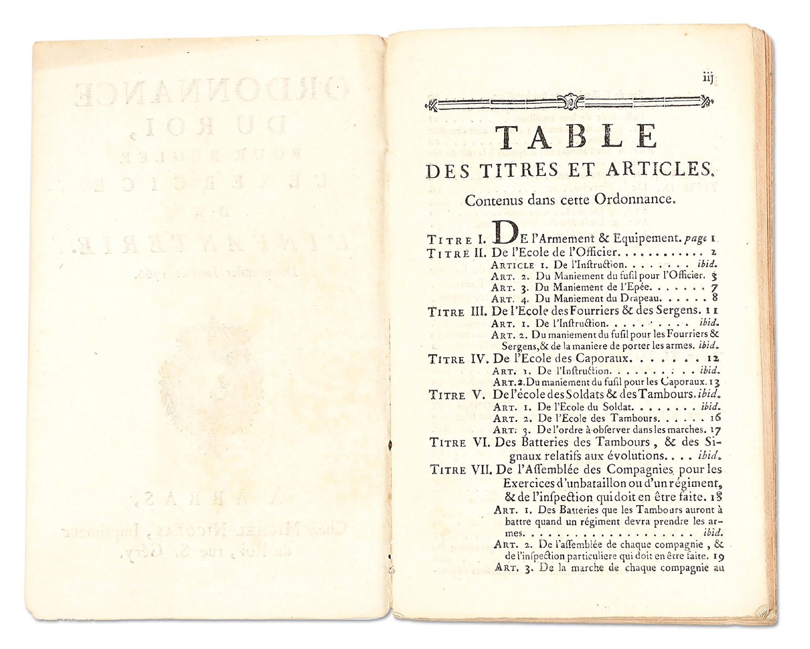 2 BRITISH & FRENCH INFANTRY MANUALS: FRENCH & INDIAN WAR TO REVOLUTIONARY WAR.: Bland, Humphrey Esq; Lieutenant General of His Majesty’s Forces. "A Treatise of Military Discipline: In which is Laid down and Explained The Duty of the Officer and Soldier, Through the several 