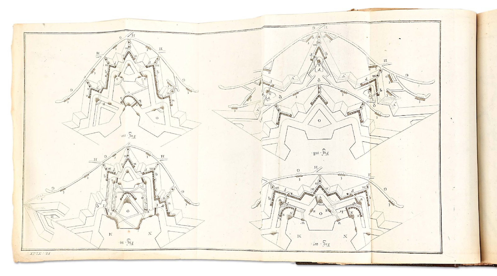 NAPOLEONIC TREATISE ON FORTIFICATIONS.: Noizet de Saint Paul, Gaspard. "Traite Complet De Fortification, Ouvrage Utile Aux Jeunes Militaires Et Mis a La Portee De Tout Le Monde." Paris: Barrois l'aine, 1817. 502 pp.; ii, 280 pp. 8vo. 71 pla