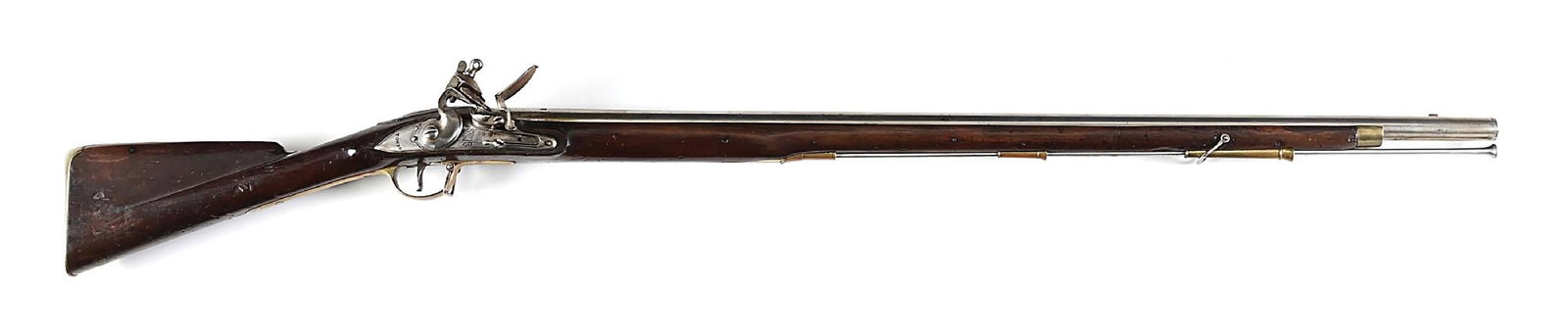 (A) A CAPTURED, ROYAL ARTILLERY MUSKET ISSUED TO THE MASS. MILITIA, WAR OF 1812: The India Pattern was a shortened and simplified musket first introduced into the British Army in 1793, which became the standard British infantry weapon from that point forward and through the entire