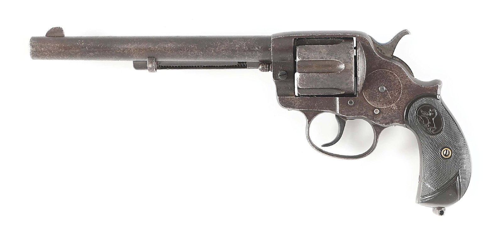 (A) COLT MODEL 1878 DOUBLE ACTION REVOLVER WITH R.T. FRAZIER HOLSTER.: Manufactured in 1898. Single line barrel address "COLT'S PT. F. A. MFG. CO. HARTFORD, CT. U.S.A.". Caliber designation on the left side of the barrel, "45 COLT". Two piece checkered hard rubber grips 