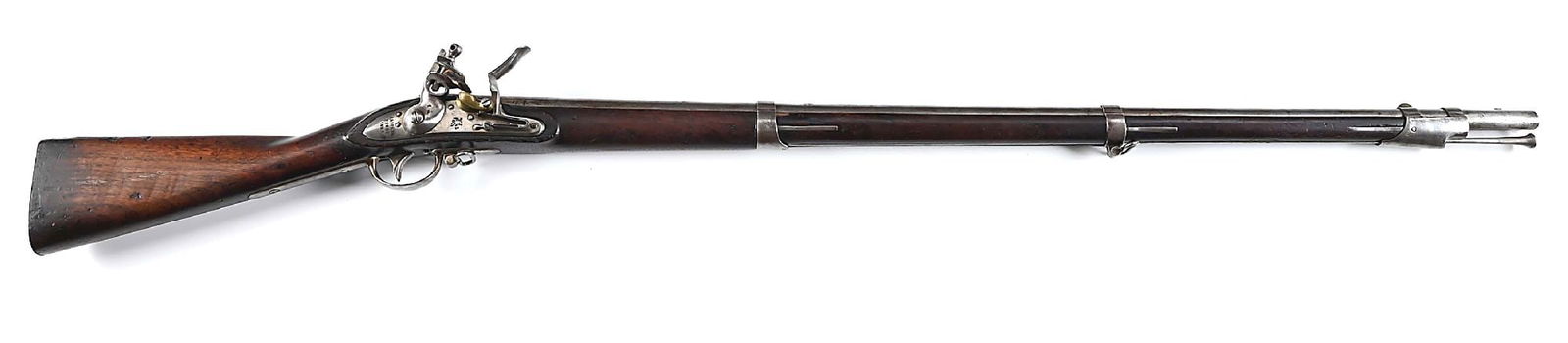 (A) HARPERS FERRY MODEL 1816 FLINTLOCK MUSKET.: Manufactured at the Harpers Ferry Arsenal circa 1824 in classic configuration. Lock is dated 1827, and tang is dated 1824. Breech is marked with US property marking and proof mark as well as "LS" insp