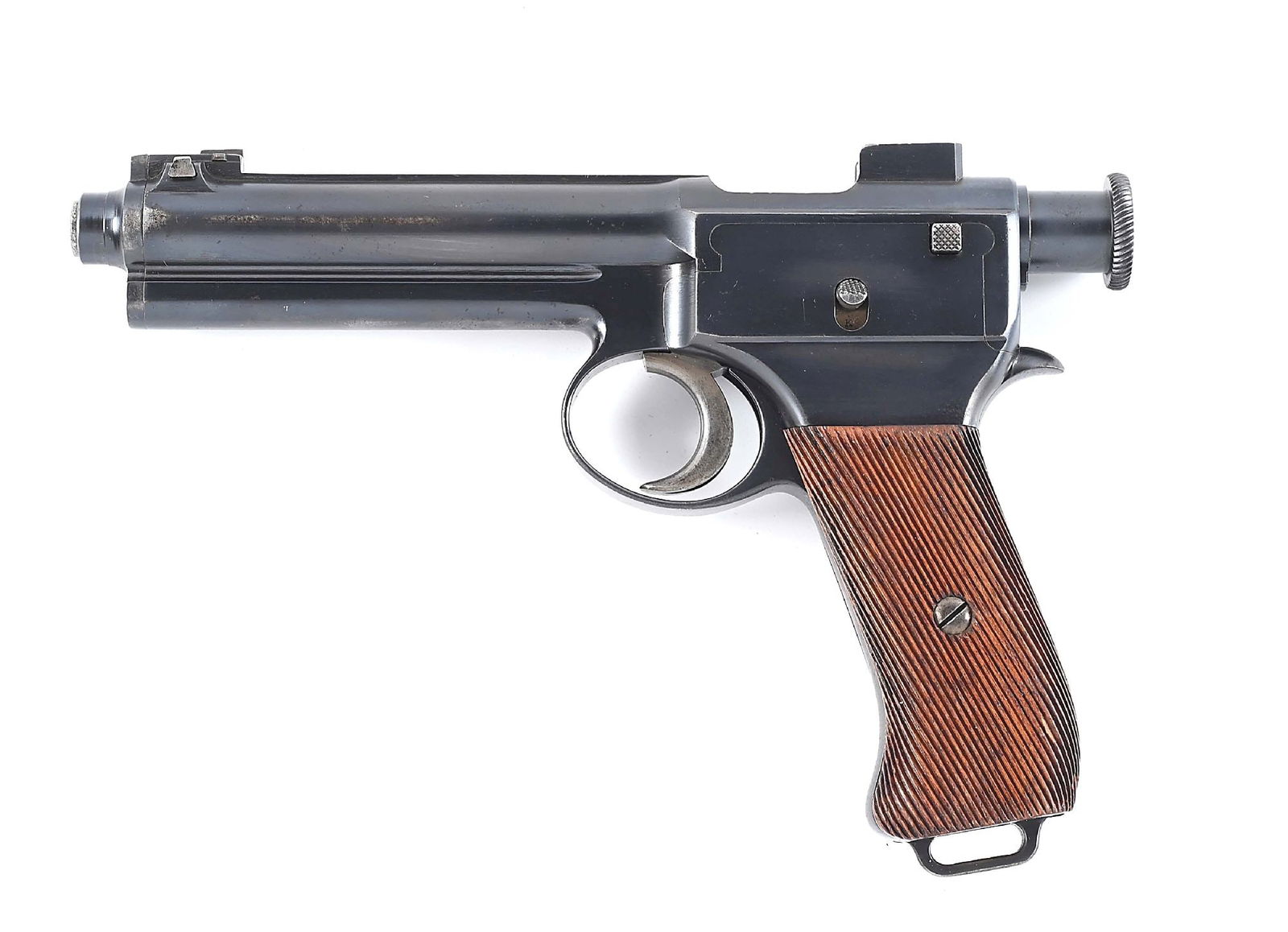 (C) ROTH-STEYR 1907 8MM SEMI-AUTOMATIC PISTOL WITH HOLSTER.: The Roth - Steyr is a lock breech pistol developed by the Czech designer Karel Krnka. It has a one line address on the top flat of the barrel, "WAFFENFABRIK STEYR". There is a proof on the rear of the