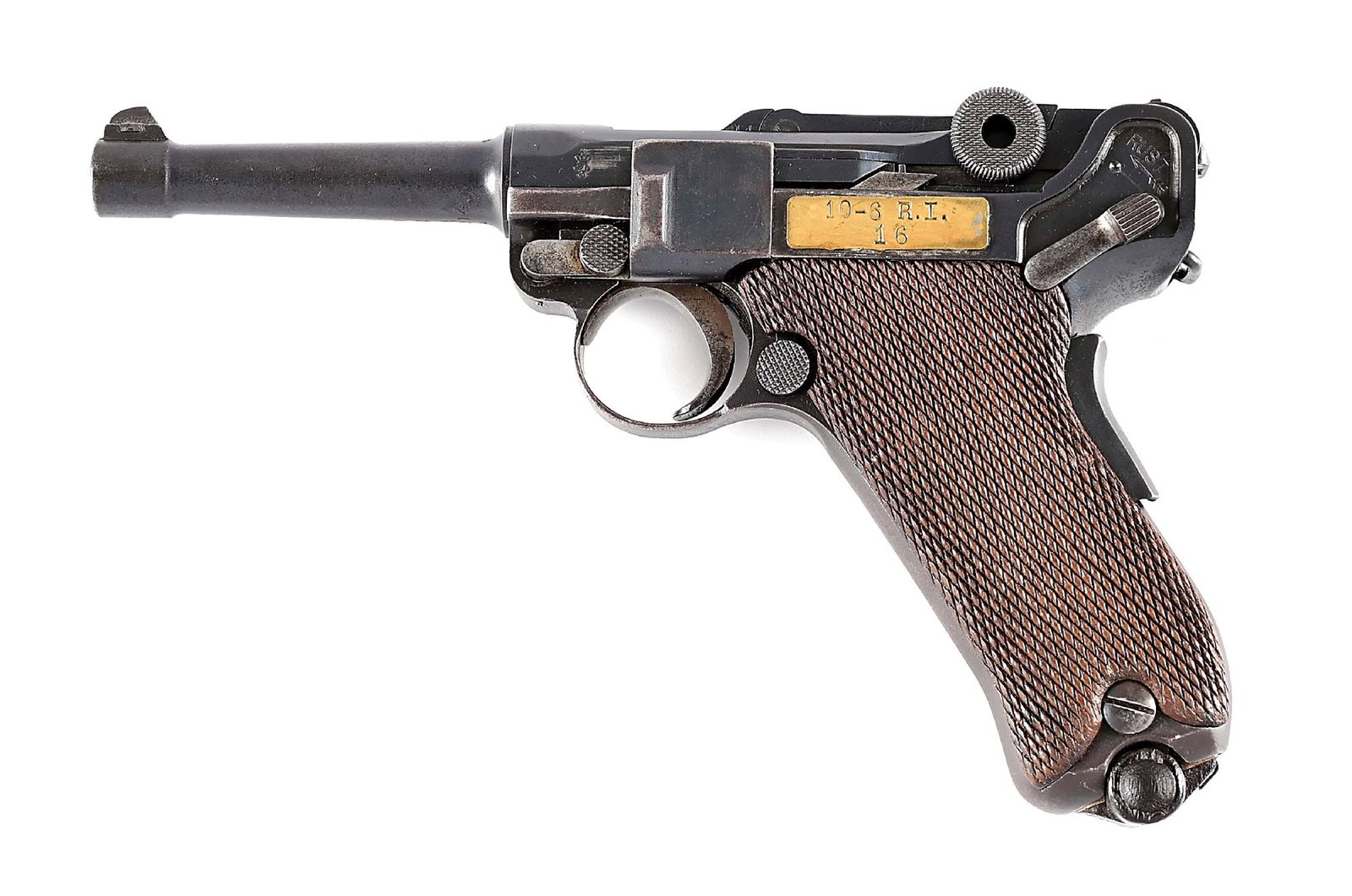 (C) DUTCH CONTRACT VICKERS LTD MODEL M-11 LUGER SEMI-AUTOMATIC PISTOL.: The Vickers Lugers were assembled, finished and proofed in England after receiving the parts from DWM in Germany. They were then shipped to the Dutch East Indies for service. These guns saw heavy use 