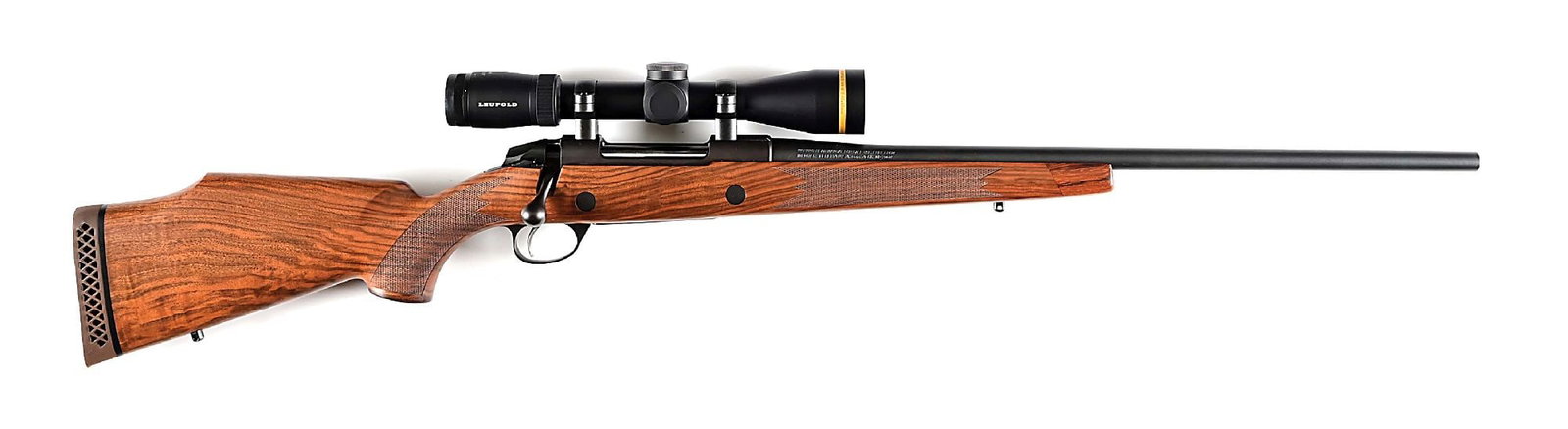 (M) SAKO MODEL 85 M BOLT ACTION RIFLE IN .270 WINCHESTER.: Made in Finland. Features oil finish hand cut checkered walnut stock with pistol grip, Monte Carlo comb, Pachmayr brown waffle pad and sling eyes. Metal is a matte finish, barrel is sans sights and sp