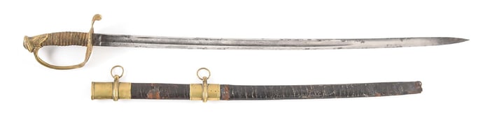 US CIVIL WAR C. ROBY & CO. M1850 FOOT OFFICER'S SWORD.