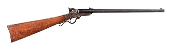 (A) 2ND MODEL MAYNARD SADDLE RING CARBINE BY THE MASSACHUSETTS ARMS CO.