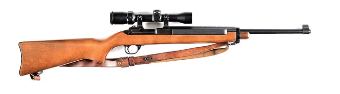 (M) RUGER DEERFIELD SEMI AUTOMATIC .44 MAGNUM CARBINE.