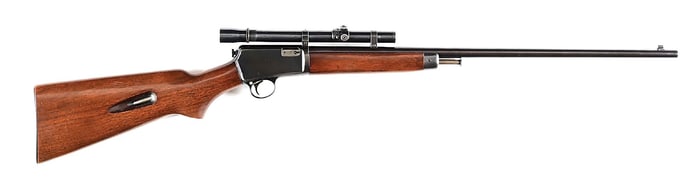 (C) WINCHESTER MODEL 63 SEMI AUTOMATIC RIFLE (1950).