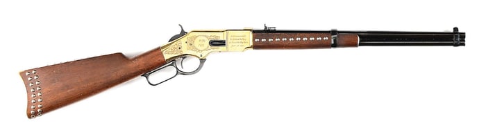 (M) NAVY ARMS MODEL 1866 LEVER ACTION RIFLE COMMEMORATING VICTORY AT LITTLE BIG HORN.