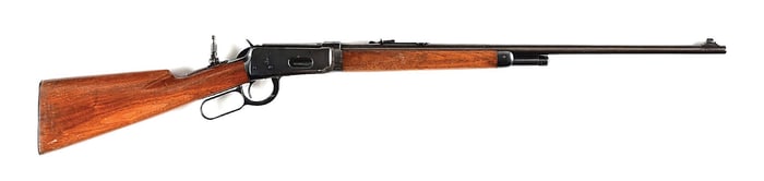 (C) WINCHESTER MODEL 55 TAKEDOWN LEVER ACTION RIFLE (1927).