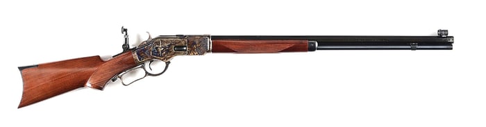 (M) DELUXE UBERTI MODEL 1873 LEVER ACTION RIFLE IN .45 COLT.