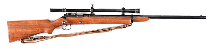 (C) PRE-WAR WINCHESTER MODEL 52 BOLT ACTION TARGET RIFLE (1935).