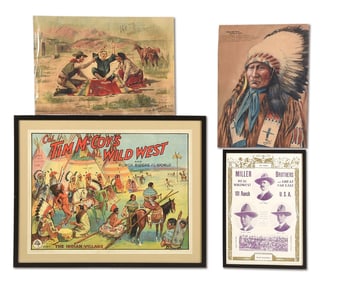 LOT OF 4: WESTERN ADVERTISEMENTS.