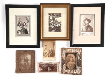 LOT OF CABINET CARDS OF FAMOUS WESTERN FIGURES.