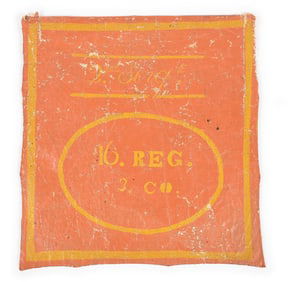 WAR OF 1812 PAINTED REGIMENTAL KNAPSACK.