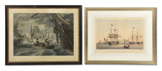 LOT OF 2: US WAR OF 1812 LITHOGRAPHS.
