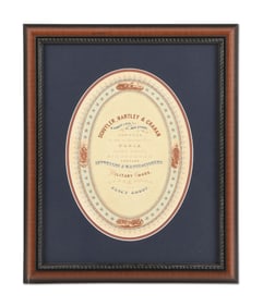 US CIVIL WAR ERA SCHUYLER, HARTLEY & GRAHAM ADVERTISEMENT.