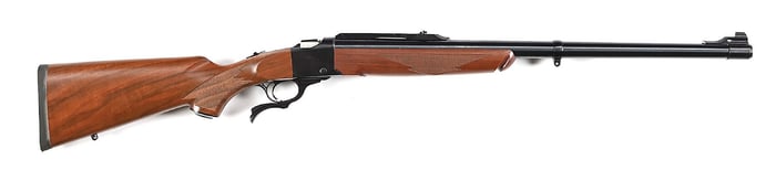 (M) RUGER NO.1 FALLING BLOCK SINGLE SHOT RIFLE.