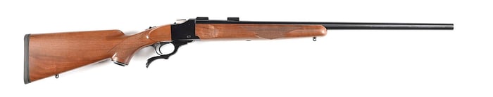 (M) BOXED RUGER NO.1 FALLING BLOCK SINGLE SHOT RIFLE IN .220 SWIFT.