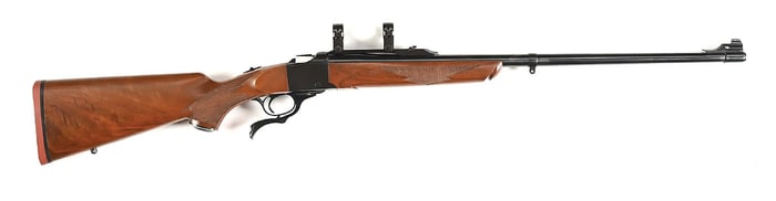 (M) RUGER NO. 1 .218 BEE SINGLE SHOT RIFLE.
