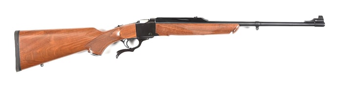 (M) RUGER NO. 1A SINGLE SHOT RIFLE IN .222 REMINGTON.