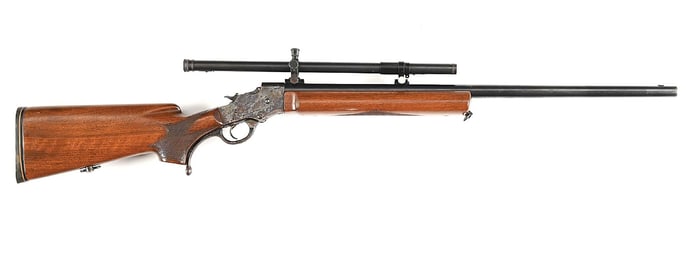 (C) CUSTOM STEVENS "WALNUT HILL" SINGLE SHOT TARGET RIFLE.