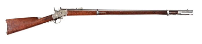 (A) REMINGTON SPRINGFIELD MODEL 1871 ARMY ROLLING BLOCK RIFLE.