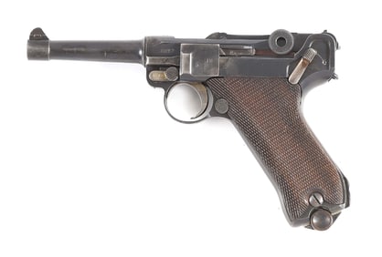 (C) 1918 ERFURT P.08 LUGER 9MM SEMI-AUTOMATIC PISTOL WITH HOLSTER.