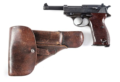 (C) WALTHER P.38 AC/43 CODE 9MM SEMI-AUTOMATIC PISTOL WITH HOLSTER.