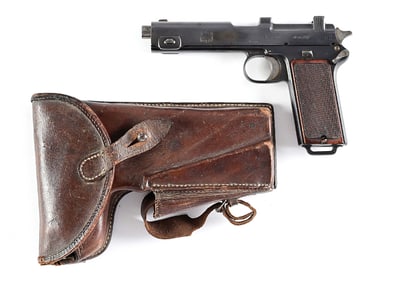 (C) CHILEAN CONTRACT STEYR-HAHN MODEL 1911 SEMI-AUTOMATIC PISTOL WITH HOLSTER.