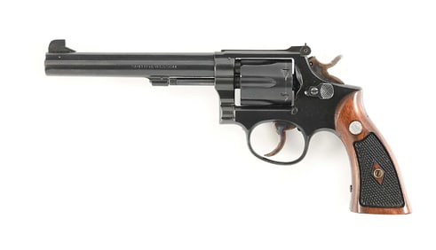 (C) SMITH & WESSON K-38 MASTERPIECE DOUBLE ACTION REVOLVER.