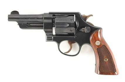 (C) SMITH & WESSON 38/44 HE .38 SPECIAL DOUBLE ACTION REVOLVER WITH BOX.