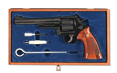 (M) SMITH & WESSON MODEL 25-2 DOUBLE ACTION .45 ACP REVOLVER WITH CASE.