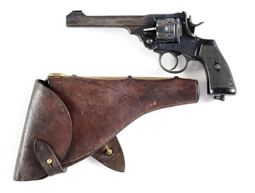 (C) WEBLEY MARK VI .455 DOUBLE ACTION REVOLVER WITH HOLSTER.