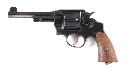 (C) IDENTIFIED WWI SMITH & WESSON MODEL 1917 DOUBLE ACTION REVOLVER AND RIG OF LT. ERNEST SHORROCK,