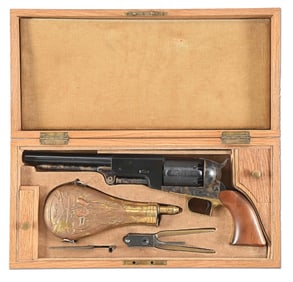 (A) CASED COLT 2ND GENERATION US MODEL 1847 WALKER PERCUSSION REVOLVER.
