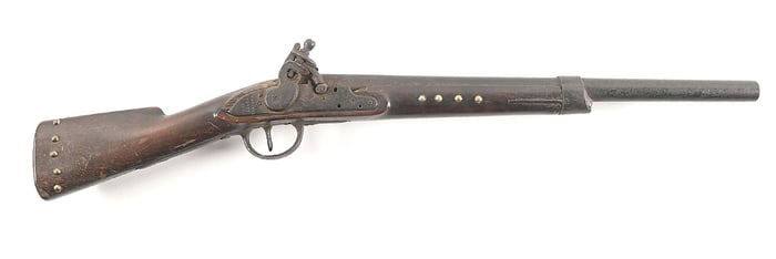(A) NATIVE AMERICAN CONVERTED HARPERS FERRY 1795 MUSKET.