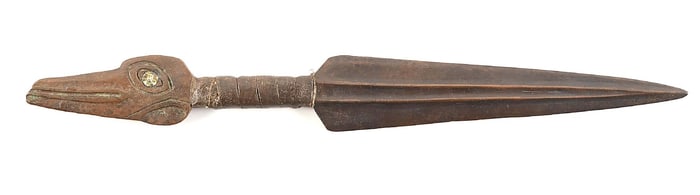 LARGE NATIVE AMERICAN TLINGIT DAGGER.