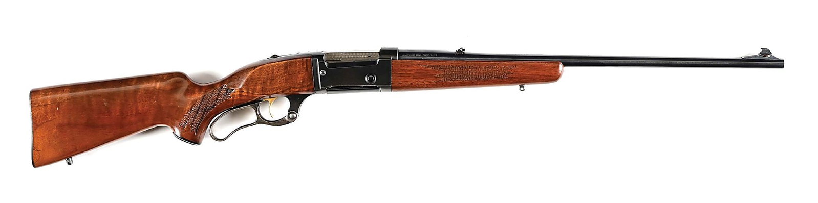 (C) SAVAGE MODEL 99C LEVER ACTION RIFLE IN .284 WINCHESTER.: Manufactured in 1965. This is in one of the hardest to find calibers made for the Model 99. Standard features include the blue finish, round barrel, ramp front sight, folding leaf rear sight, jeweled 